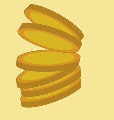 stack of golden coins