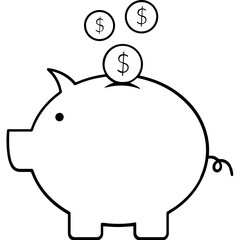 Dollar keeping, money box, money icon