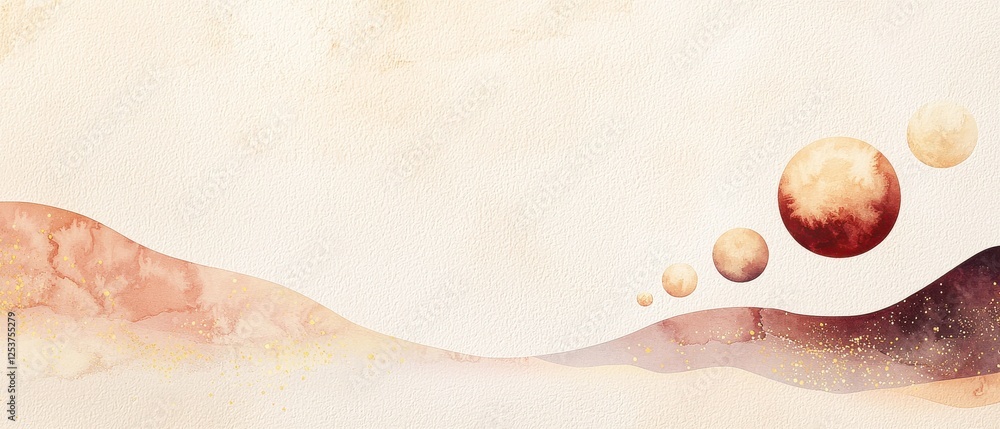 Poster celestial journey of planets outer space digital art cosmic environment abstract viewpoint space exp