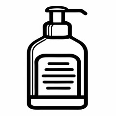 Line art illustration of liquid soap dispenser vector (2)