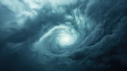 Dark Dramatic Swirling Cloud Vortex