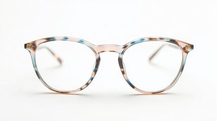 Fototapeta premium Stylish Eyeglasses Isolated on White Background for Fashion and Vision Needs