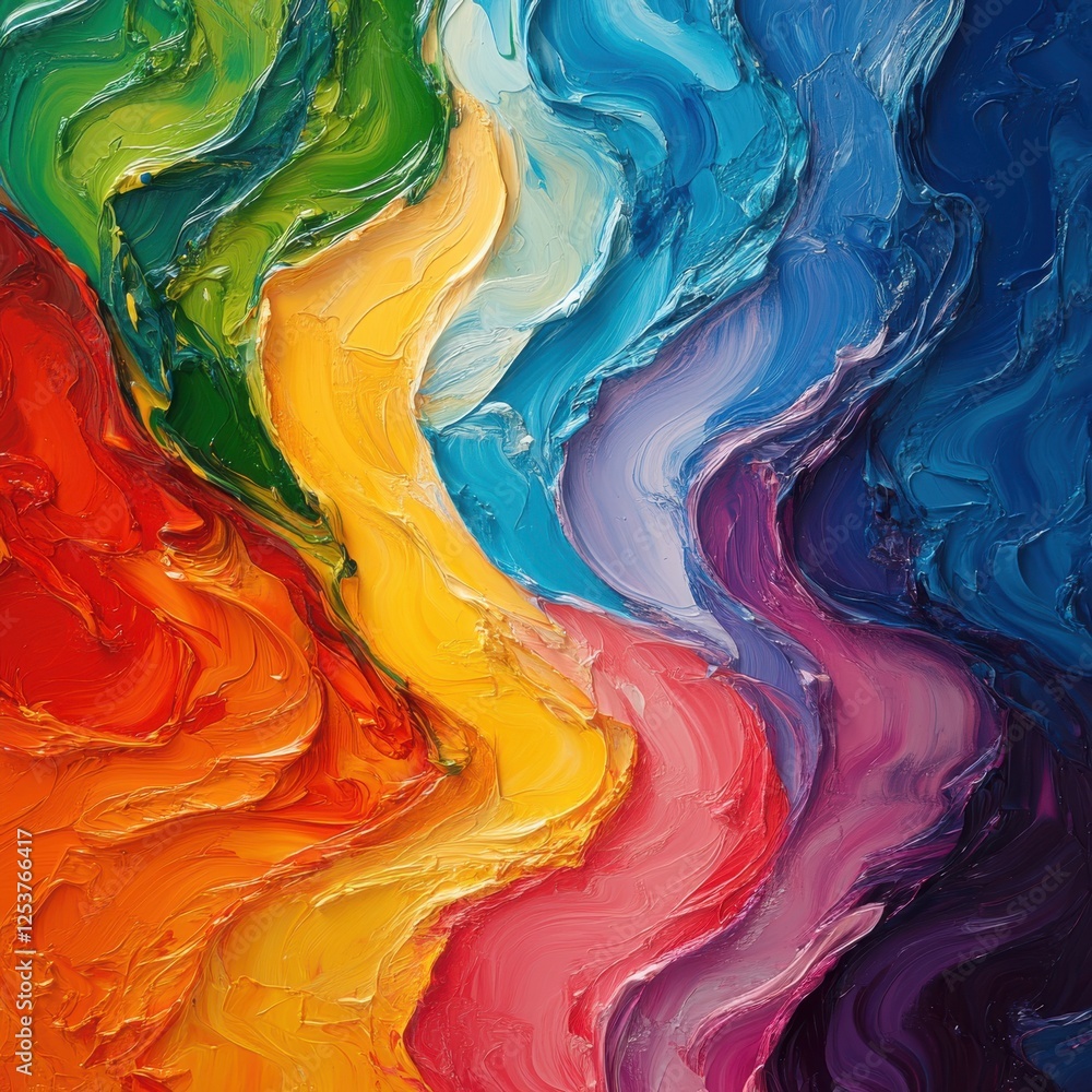 Poster vibrant colorful abstract textures with swirling patterns and smooth flowing lines in bold hues for 