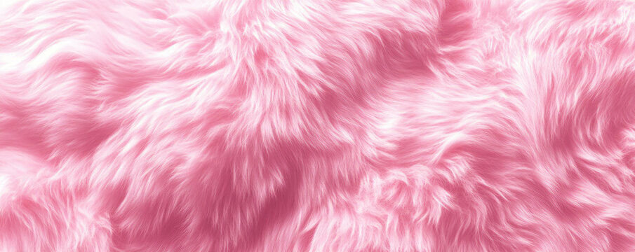 The soft pink fluffy texture of faux fur is ideal for backgrounds, design projects or abstract visual concepts, evoking warmth and elegance.