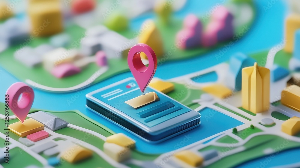 Poster a dynamic concept image representing local search marketing for ecommerce