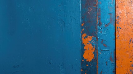 Textured blue and orange wall background