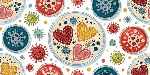 Valentine's Day Science Love: Long Exposure Petri Dish Microscopic Heart Romance
