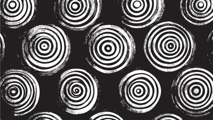 Naklejka premium abstract seamless pattern black and white seamless pattern seamless pattern with circles