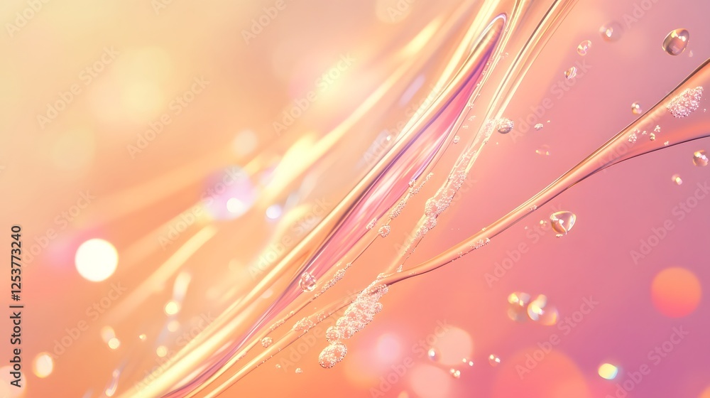 Poster Captivating abstract background with glowing shimmering waves of prismatic light and vibrant iridescent color gradients  Futuristic digital and mesmerizing visual effect with a magical ethereal