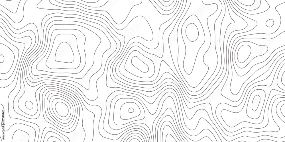 Poster abstract design with seamless pattern with lines topographic map. geographic mountain relief. retro 