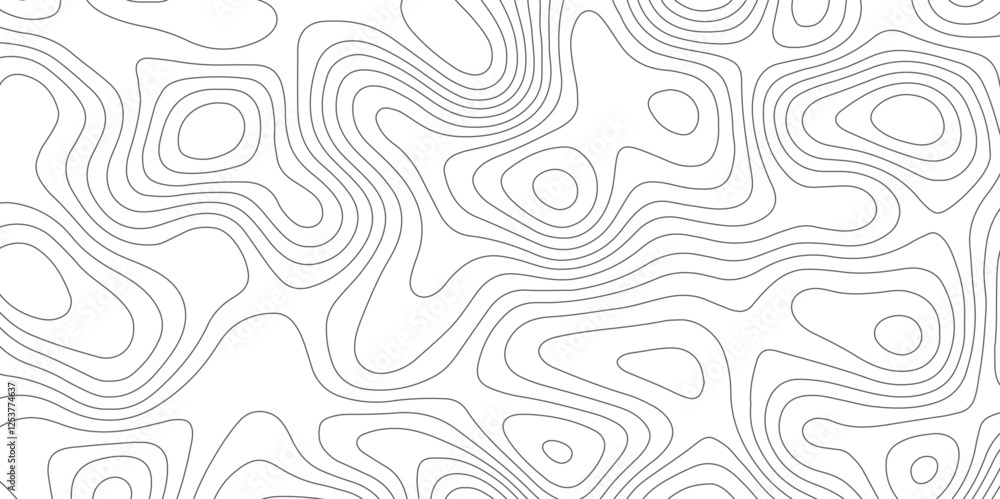 Poster abstract design with seamless pattern with lines topographic map. geographic mountain relief. retro 