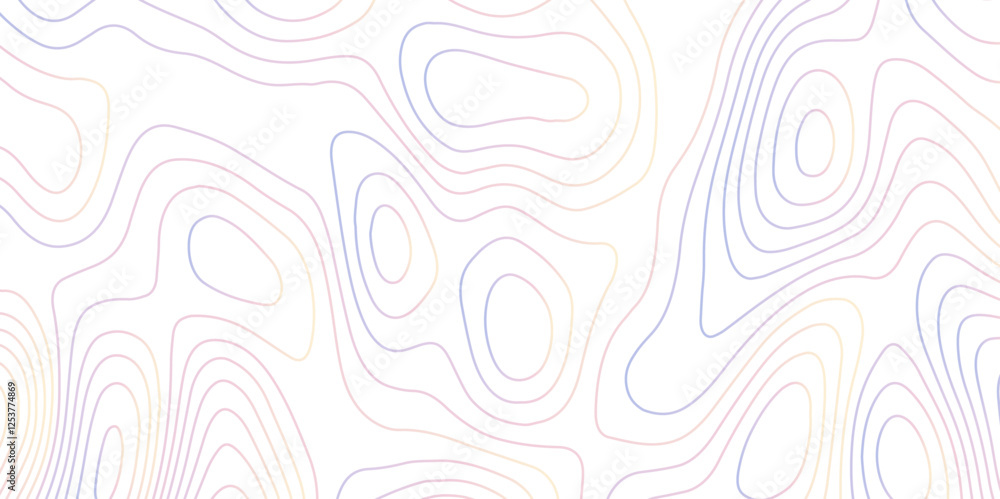 Poster abstract design with seamless pattern with lines topographic map. geographic mountain relief. retro 