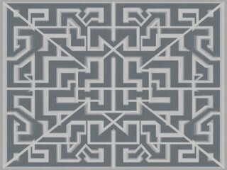 Intricate Geometric Maze Pattern