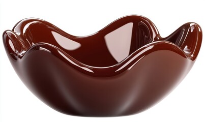 Chocolate dessert bowl, studio shot, white background, food photography, recipe illustration