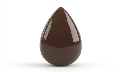 Chocolate drop, isolated, white background, dessert, food photography, for website banner