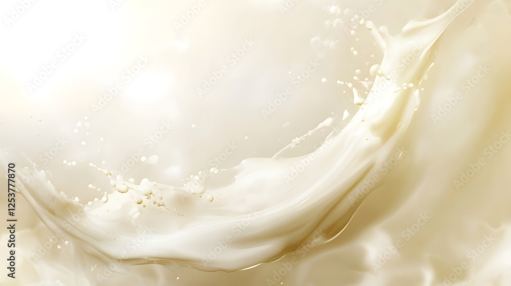 Fototapete Elegant abstract fluid swirl texture in soft beige tan and ivory tones with a flowing dynamic movement and a calming ethereal aesthetic  Suitable for premium backgrounds wallpapers