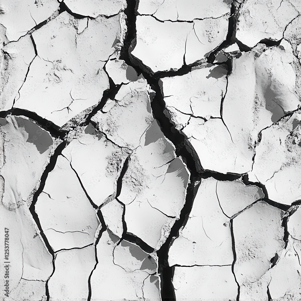 Poster detailed cracked surface texture with unique patterns and striking contrast ideal for backgrounds in