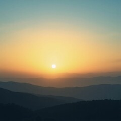sunset in the mountains