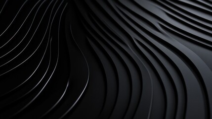 Obraz premium Abstract Black and White Wavy Lines