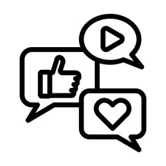 Social Media outline icon