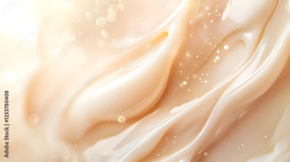 Poster ethereal and luminous fluid texture in soft champagne hues exuding a sense of elegance luxury and ca