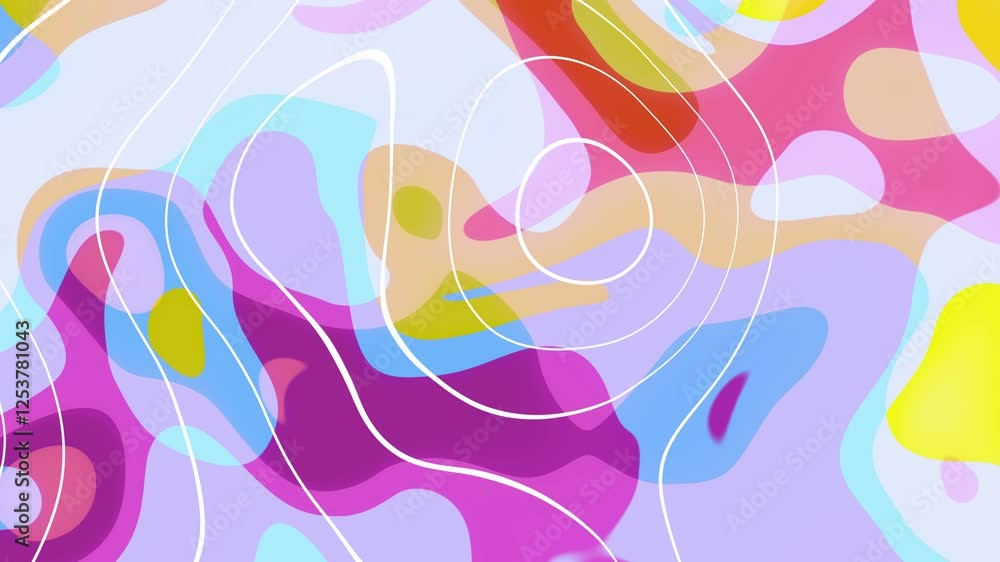 Leinwandbilder a vibrant and abstract design with fluid, wavy forms that seamlessly blend from one color to another