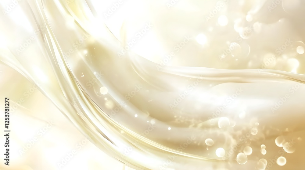 Poster ethereal luminous glow abstract background with delicate shimmering swirls and soft smooth flowing c