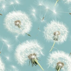 Delicate Dandelion Textures with Soft Background and Upscaled Detail for Natural Decor and Design Use