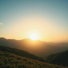 sunrise in the mountains
