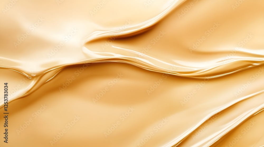 Aufkleber flowing golden fabric waves create a mesmerizing luxurious and elegant abstract background design th