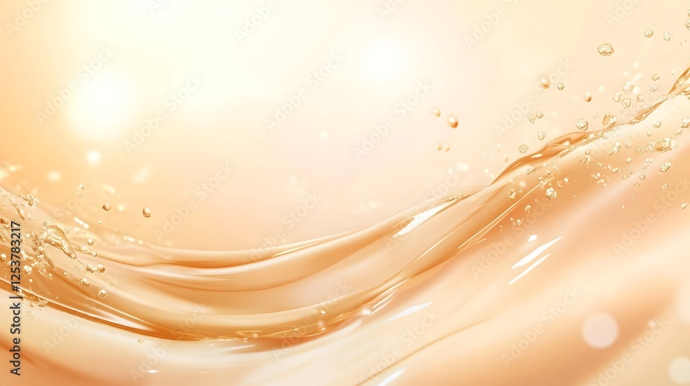 Leinwandbilder flowing liquid gold abstract background with elegant wave patterns and shimmering textures smooth dy