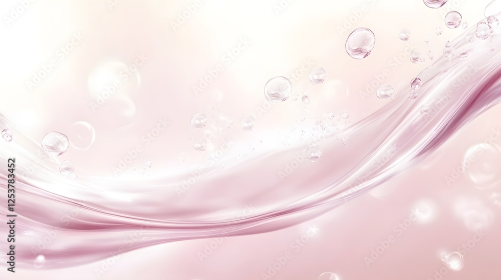 Aufkleber flowing pastel waves and swirling bubbles create an ethereal dreamscape with a luxurious feminine ae