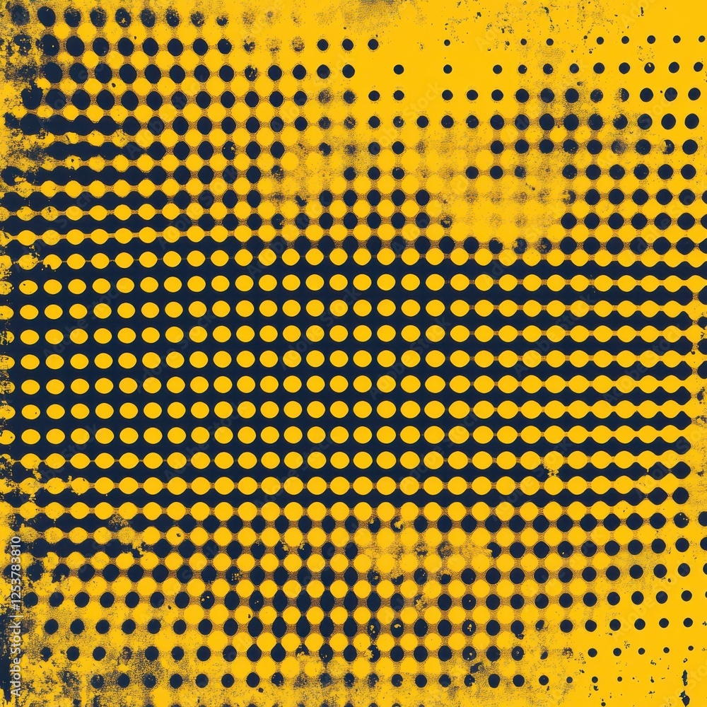 Poster abstract yellow and black texture with dots and grunge effect for modern design applications and art