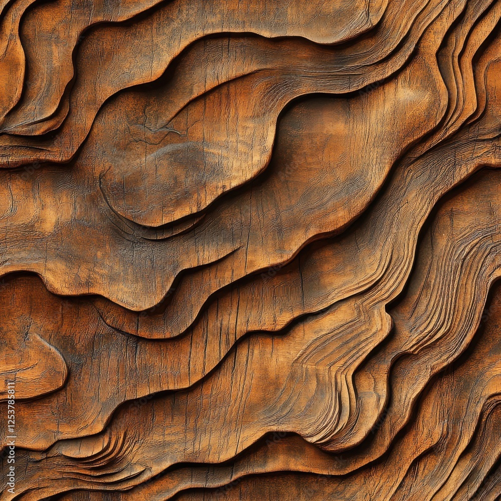 Aufkleber abstract wood textures with flowing lines and warm tones for background design and artistic projects