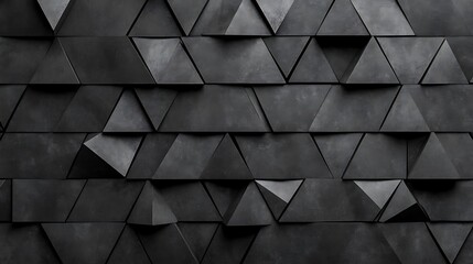 Obraz premium Abstract Black Triangular Geometric Wall Pattern