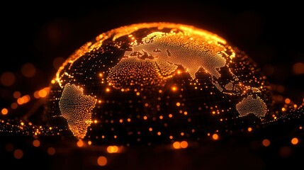 Illuminated Globe: A Digital Representation of Our Connected World