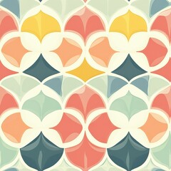 Vibrant Geometric Pattern with Contrasting Colors and Smooth Textures for Textile and Interior Design Applications