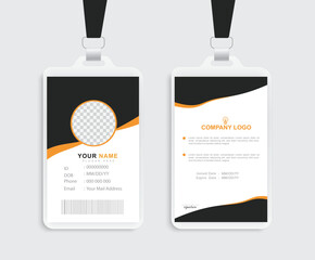 Modern Identity Card With Gradient Blue Navy Abstract Liquid