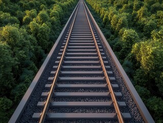 Fototapeta premium Modular steel bridges assembled by drones, ecofriendly transport