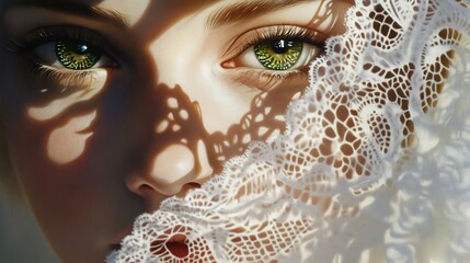 Enigmatic Gaze: A Portrait of Feminine Mystery