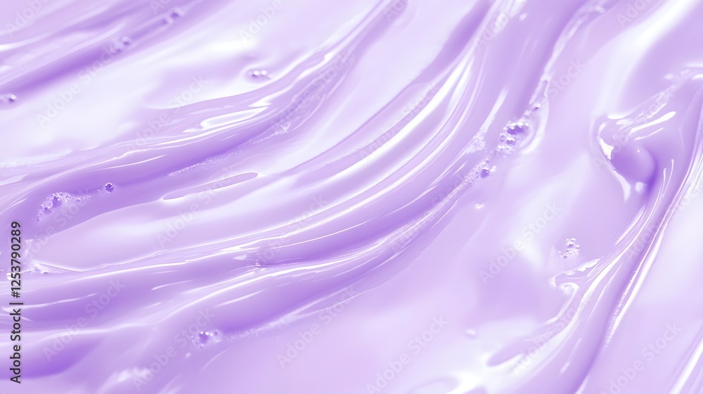 Leinwandbilder Mesmerizing Lavender Fluid Art Background with Elegant Swirls and Waves of Vibrant Purple Hues  A captivating and visually striking abstract digital art composition featuring dynamic
