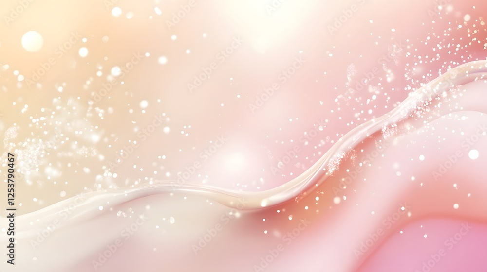 Leinwandbilder mesmerizing pastel glow and sparkling fluid motions create a soft dreamy atmosphere with whimsical e