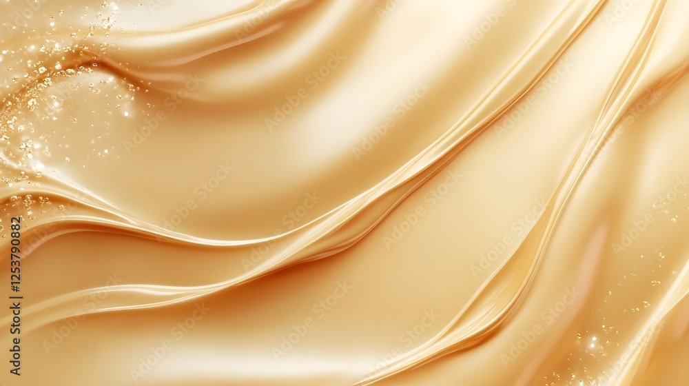 Aufkleber mesmerizing shimmering silk fabric flowing in elegant curves and waves capturing a captivating opule