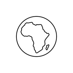 africa map icon Vector logo set flat