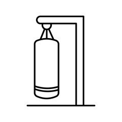 Boxing punch bag icon Vector logo set flat