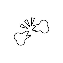 Broken bone icon Vector logo set flat