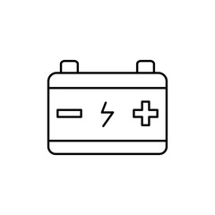 Car battery icon Vector logo set flat