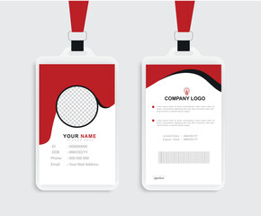 Modern Identity Card With Gradient Blue Navy Abstract Liquid