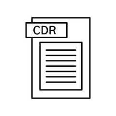 CDR File Document Icon Vector logo set flat