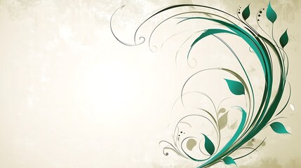 Elegant floral design, beige background